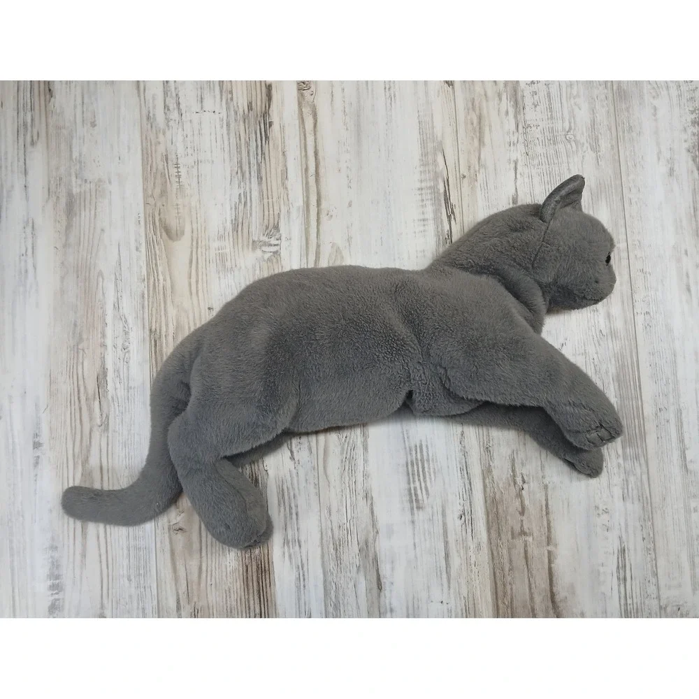 Folkmanis Grey Persian Cat Hand Puppet Plush Movable Mouth Grey 2850